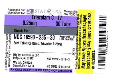 Triazolam 0-25mg Label Image (Triazolam 0 25mg Label)